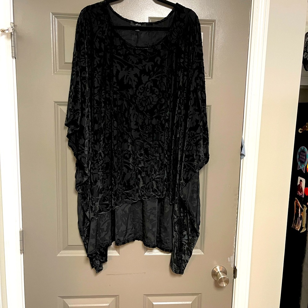 Velvet burnout tunic